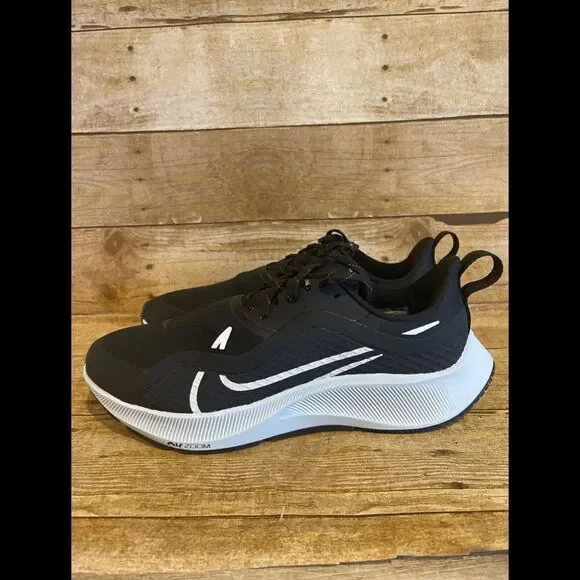 Nike Men's Air ZM Pegasus 37 Shield Zoom Black White Platinum